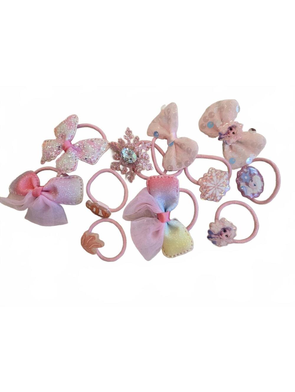 Pink girls hair accessories set
